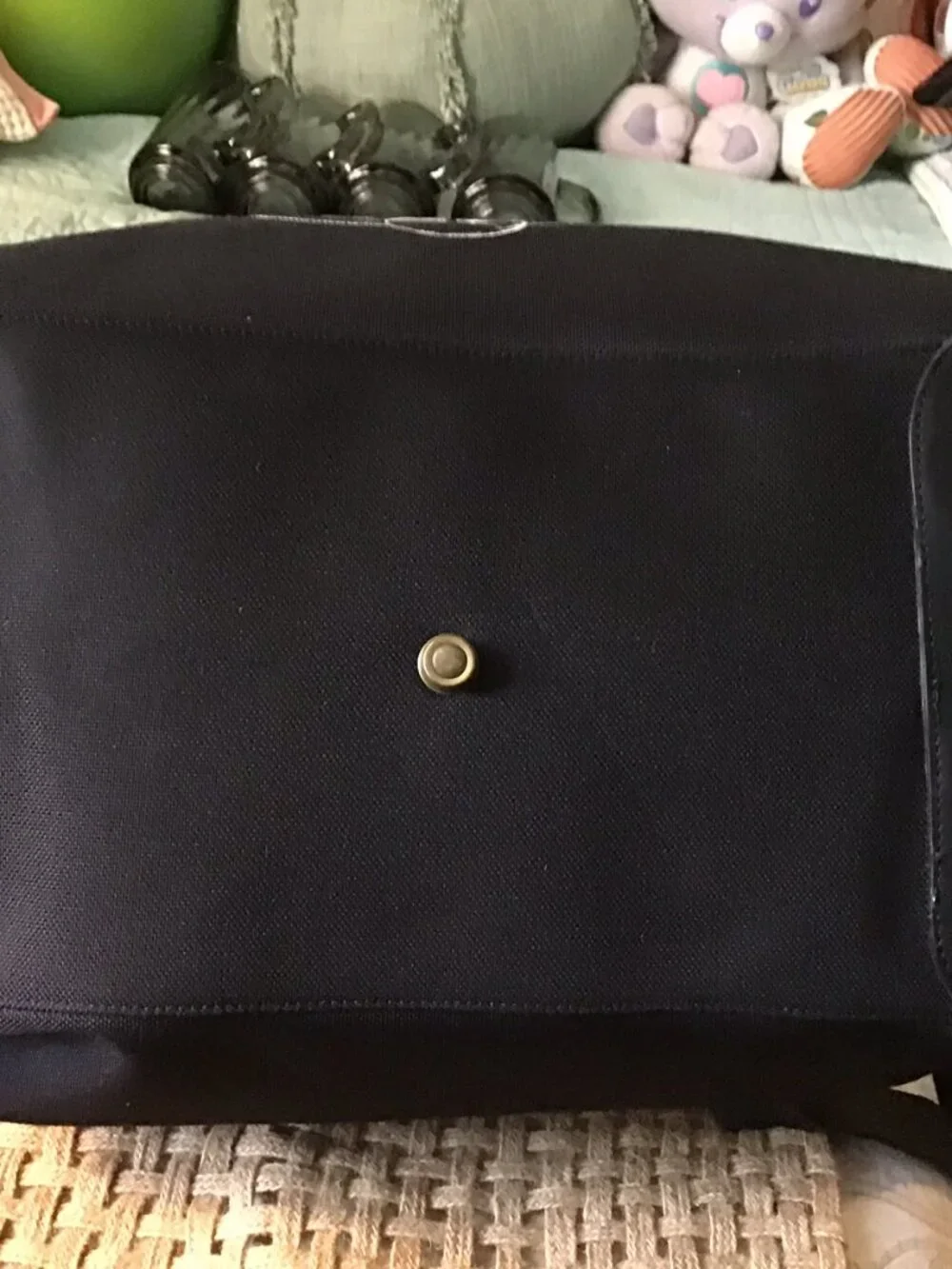 Tommy Bahama Leather Canvas Black travel bag - MINT CONDITION